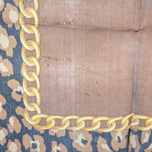 V. Echo 100% Silk Animal Print Scarf - Picture 8 of 9